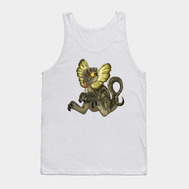 Dilophosaurus: Two Star Tank Top by spyroid101